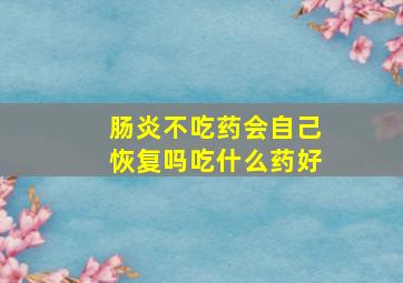 肠炎不吃药会自己恢复吗吃什么药好