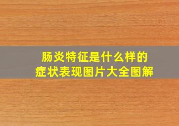 肠炎特征是什么样的症状表现图片大全图解