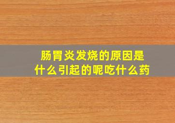 肠胃炎发烧的原因是什么引起的呢吃什么药