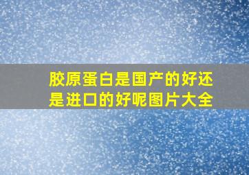 胶原蛋白是国产的好还是进口的好呢图片大全