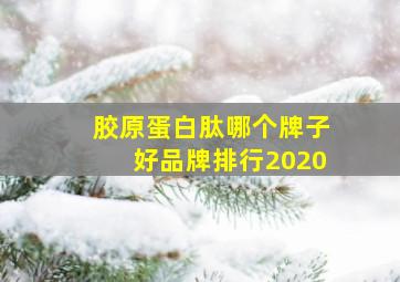 胶原蛋白肽哪个牌子好品牌排行2020