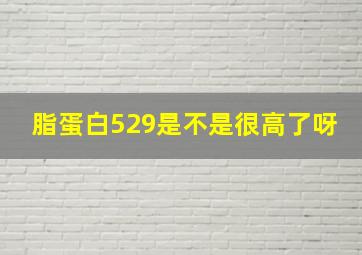 脂蛋白529是不是很高了呀