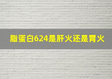 脂蛋白624是肝火还是胃火