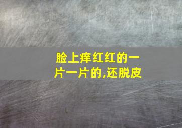 脸上痒红红的一片一片的,还脱皮