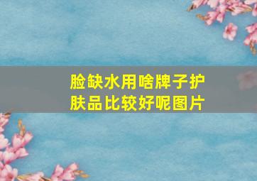 脸缺水用啥牌子护肤品比较好呢图片