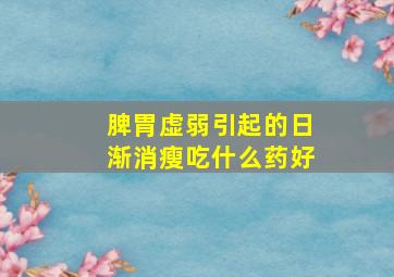 脾胃虚弱引起的日渐消瘦吃什么药好