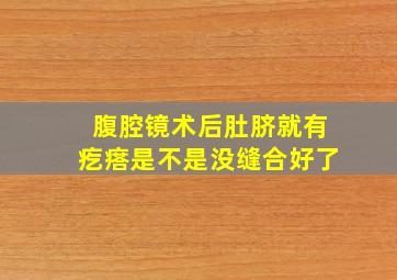 腹腔镜术后肚脐就有疙瘩是不是没缝合好了