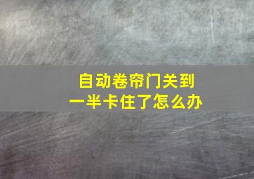 自动卷帘门关到一半卡住了怎么办