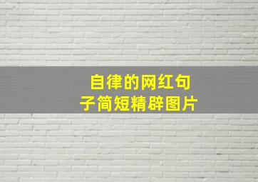 自律的网红句子简短精辟图片