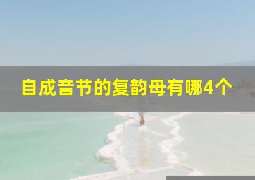 自成音节的复韵母有哪4个