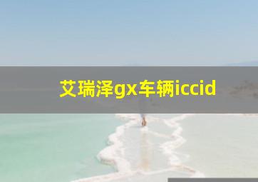 艾瑞泽gx车辆iccid