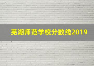 芜湖师范学校分数线2019