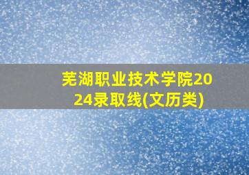 芜湖职业技术学院2024录取线(文历类)