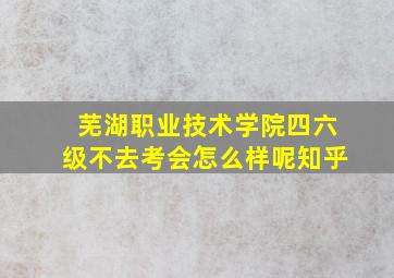 芜湖职业技术学院四六级不去考会怎么样呢知乎