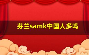 芬兰samk中国人多吗