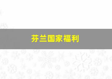 芬兰国家福利