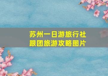 苏州一日游旅行社跟团旅游攻略图片