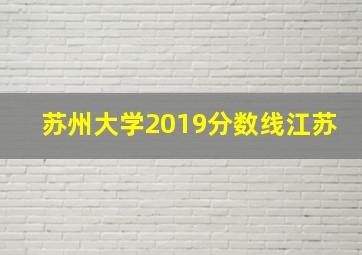 苏州大学2019分数线江苏