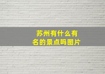 苏州有什么有名的景点吗图片