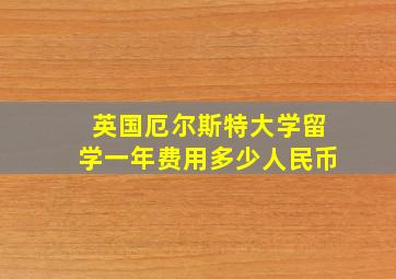 英国厄尔斯特大学留学一年费用多少人民币