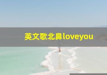 英文歌北鼻loveyou