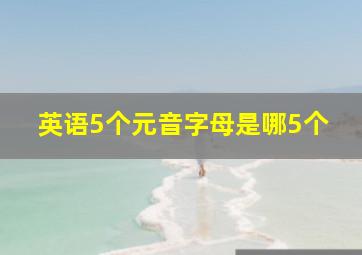 英语5个元音字母是哪5个