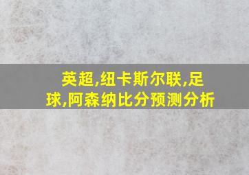 英超,纽卡斯尔联,足球,阿森纳比分预测分析