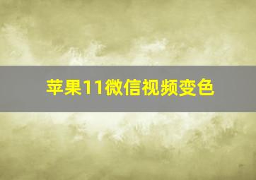 苹果11微信视频变色