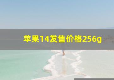 苹果14发售价格256g