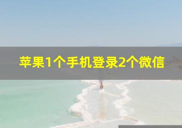 苹果1个手机登录2个微信