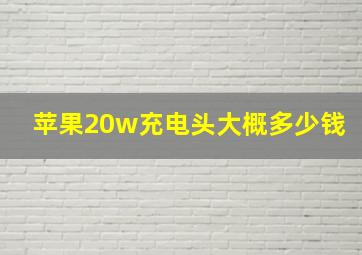 苹果20w充电头大概多少钱