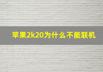 苹果2k20为什么不能联机