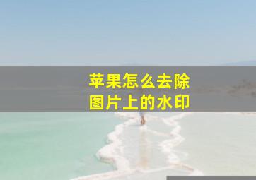 苹果怎么去除图片上的水印