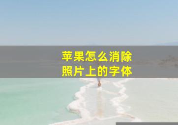 苹果怎么消除照片上的字体