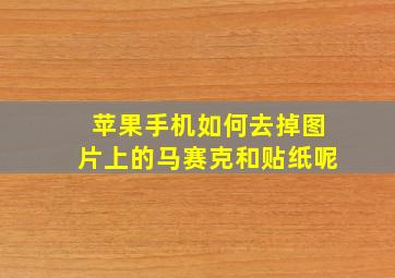 苹果手机如何去掉图片上的马赛克和贴纸呢