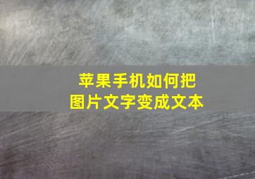 苹果手机如何把图片文字变成文本