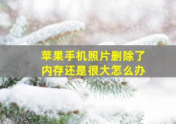 苹果手机照片删除了内存还是很大怎么办