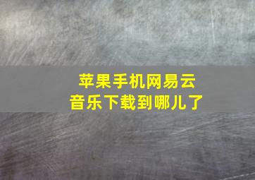 苹果手机网易云音乐下载到哪儿了