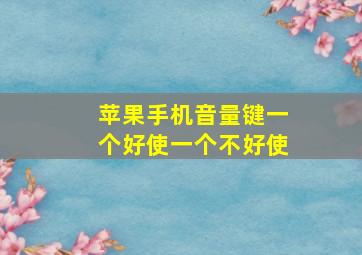 苹果手机音量键一个好使一个不好使