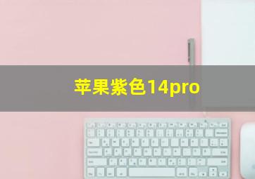 苹果紫色14pro