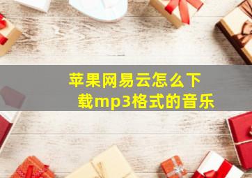 苹果网易云怎么下载mp3格式的音乐