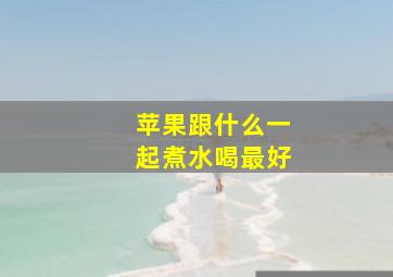 苹果跟什么一起煮水喝最好