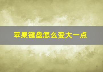 苹果键盘怎么变大一点