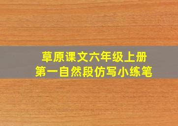 草原课文六年级上册第一自然段仿写小练笔