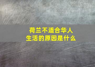 荷兰不适合华人生活的原因是什么