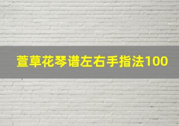 萱草花琴谱左右手指法100