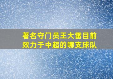 著名守门员王大雷目前效力于中超的哪支球队