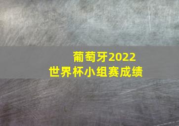 葡萄牙2022世界杯小组赛成绩