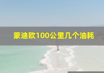 蒙迪欧100公里几个油耗