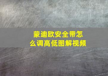 蒙迪欧安全带怎么调高低图解视频